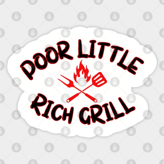 Poor Little Rich Grill Sticker by Spatski